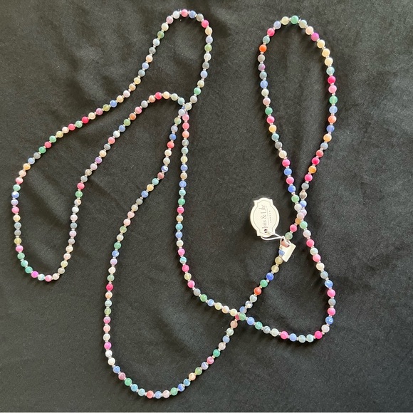 Agate and Hematite Necklace and Bracelet Set - Picture 2 of 6